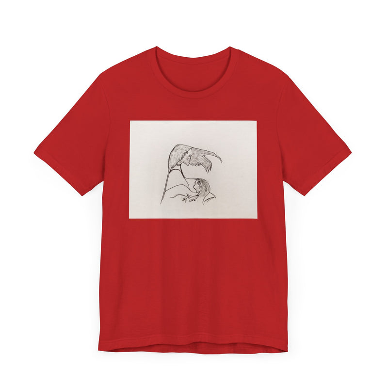 "Woman and Child Together" by Elder Ma-Nee Chacaby - All-Genders T-shirt
