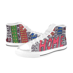 "HOME" BY EDWARD K. WEATHERLY - WOMXN'S HIGH-TOP SNEAKERS