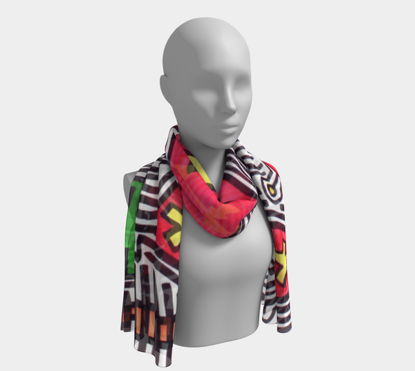 "THE LOVE ALIENS FAMILY" by Edward K. Weatherly - Synchronicity Scarf