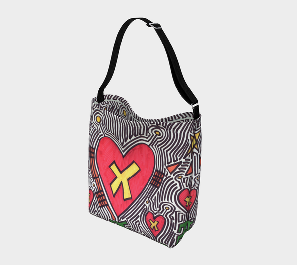 "The Love Aliens Family" by Edward K. Weatherly - Stretchy Tote Bag