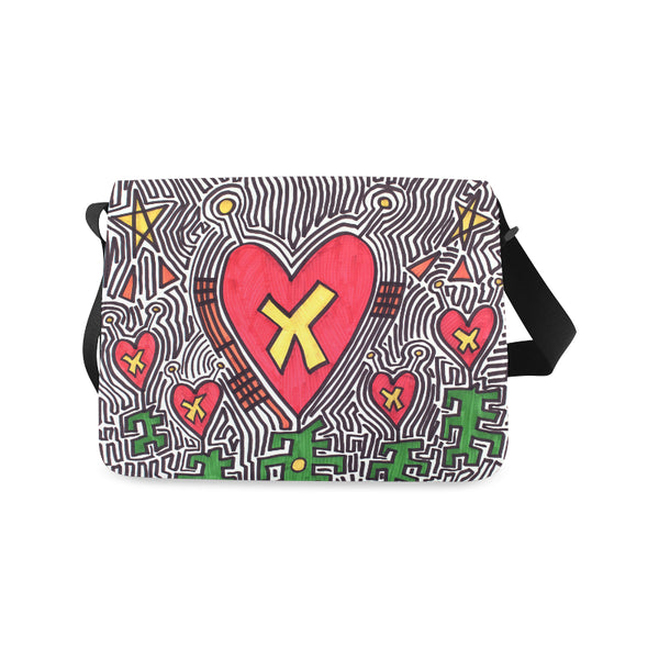 "THE LOVE ALIENS FAMILY" by Edward K. Weatherly - Messenger Bag