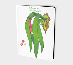 "Anthurium Vittariifolium" by Phyto - Large Notebook